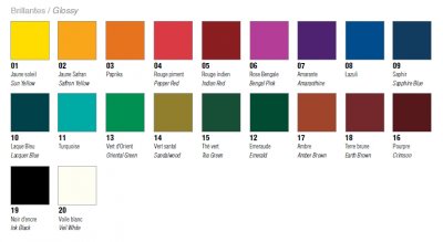 Pebeo Vitrea lesklé vzorník