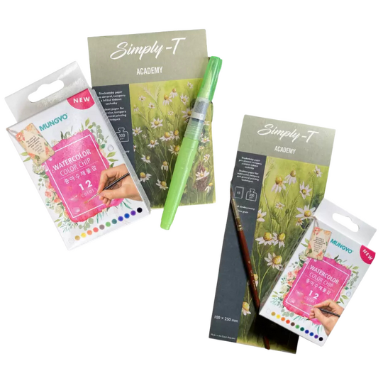 Obrázek produktu - Akvarelový set do plenéru - různé sady