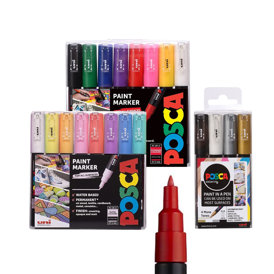 Obrázek produktu - Sada akrylových fixů Posca, PC-1M - různé varianty