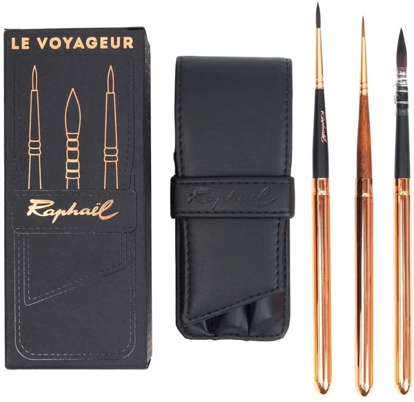 Luxusní pouzdro se 3 cestovními štětci