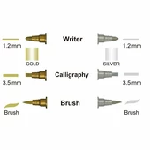 Gold and Silver sada 3 fixů s různými hroty