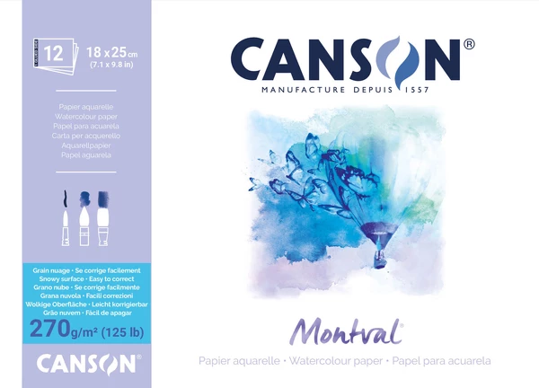 Montval skicák lepený 18x25cm 12l SG 270g