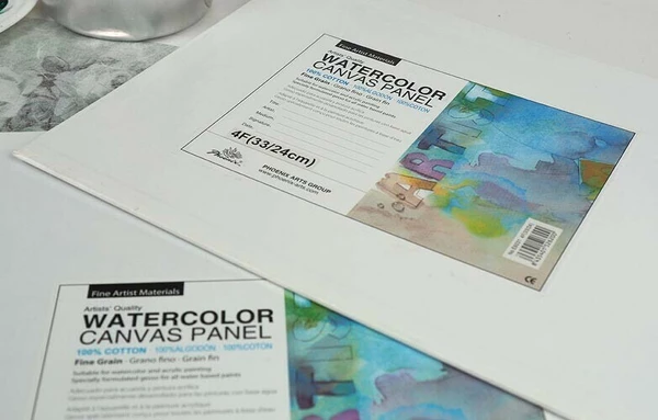 Akvarelové plátno na desce Phoenix 20x20cm