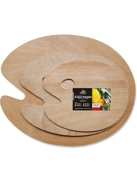 Paleta oválná Phoenix dřevěná (4) 30x20cm