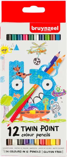 Sada oboustranných pastelek 12ks/24 barev