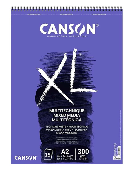 XL Mix-Med Textured skicák kr.vazba A2 15l MG 300g