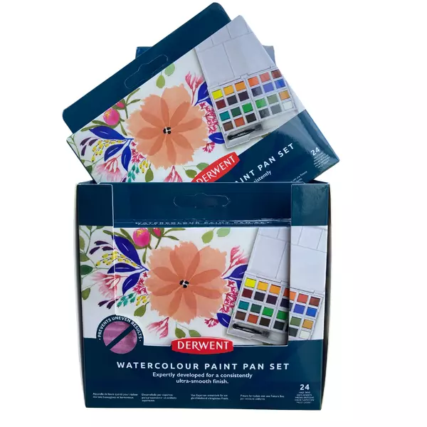 Sada Watercolour Paint Pan - 24 půlpánviček (6 sad)