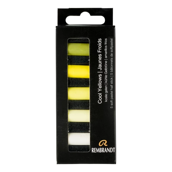 Sada měkkých pastelů Rembrandt - Cool Yellows, 5 kusů