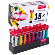 Obrázek produktu - Sada akrylových barev Amsterdam Standard - 18 x 120 ml