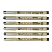 Sada Sakura Pigma Micron - černé technické fixy, Promotion 4+2 zdarma