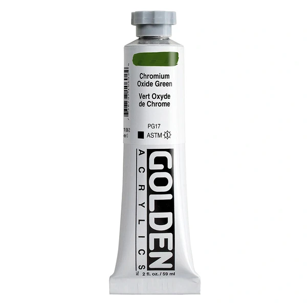 Akrylová barva Golden Heavy Body 59 ml - Chromium Oxide Green 1060