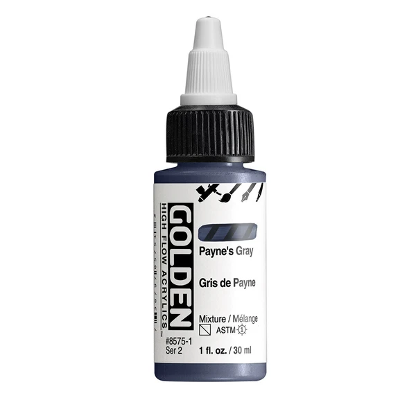 Akrylová barva Golden High Flow 30 ml - Payne's Gray 8575