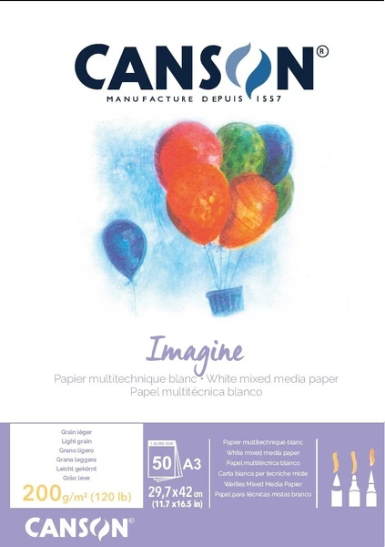 Imagine skicák lepený A3 50l LG 200g