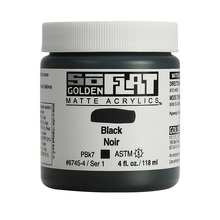 Obrázek produktu - Akrylová barva Golden SoFlat Matte 118 ml - 6745 Black