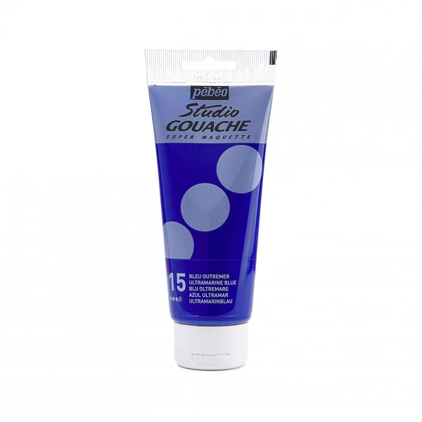 Kvašová barva Pébéo Studio Gouache, 100 ml - 15 Ultramarine Blue