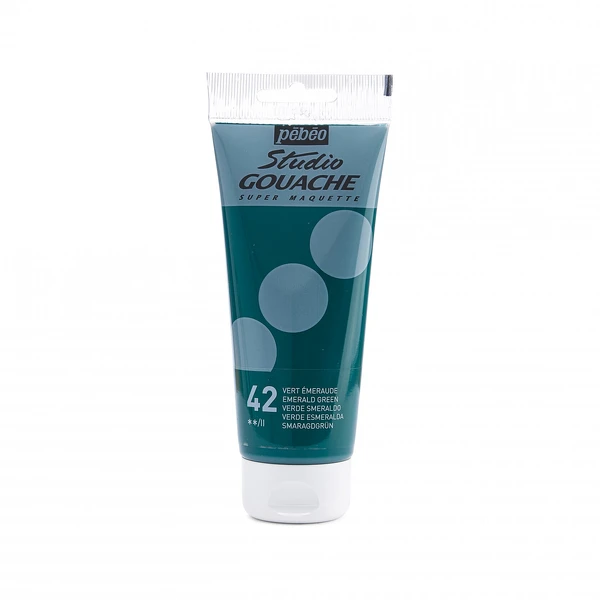 Kvašová barva Pébéo Studio Gouache, 100 ml - 42 Emerald Green