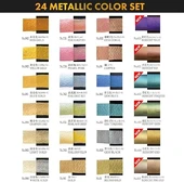 Sada akvarelových barev Gansai Tambi Metallic n.2 - 24 metalických odstínů