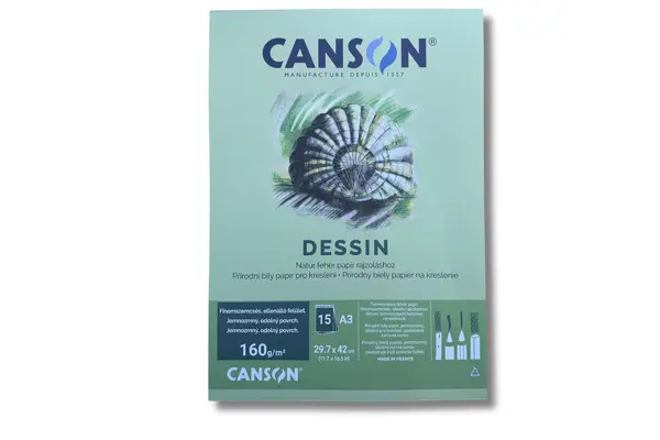 Studentský skicák Canson - na kresbu, 160g, 15 listů, A3