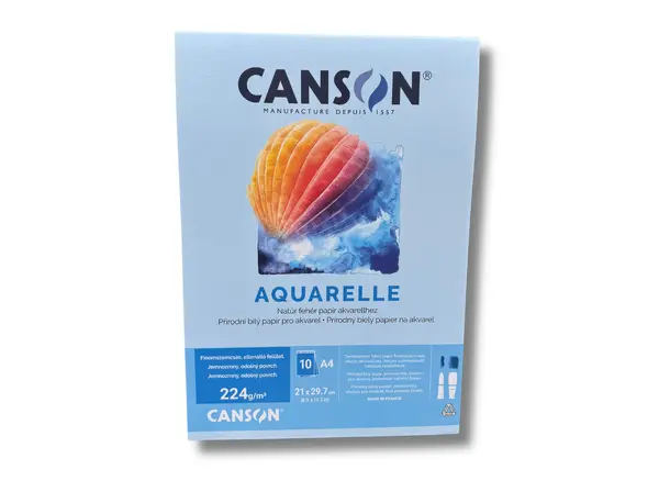 Studentský skicák Canson - na akvarel, 224 g, 10 listů, A4