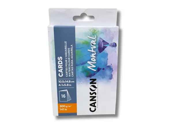 Canson Montval Watercolour Cards, A6 - akvarelové kartičky 300 g/m², 16 kusů