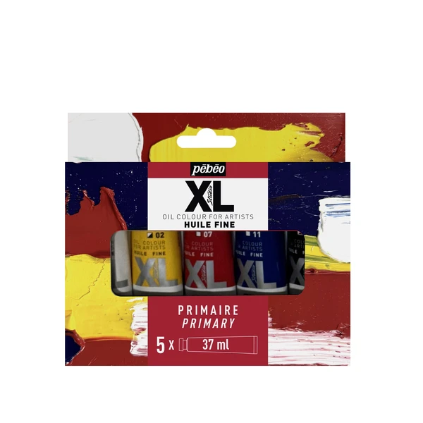 Sada olejových barev Pébéo Studio XL, 5 x 37 ml - základní odstíny