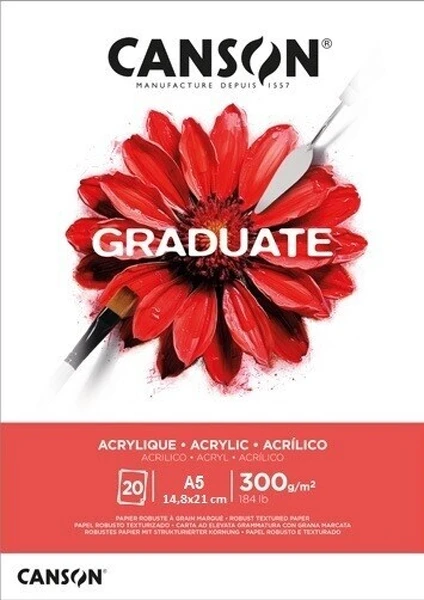Graduate Acrylic skicák lep.A5 20l 300g
