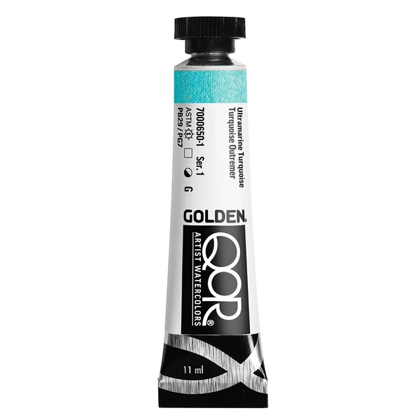 Akvarelová barva Golden QoR 11 ml - Ultramarin Turquoise 0650
