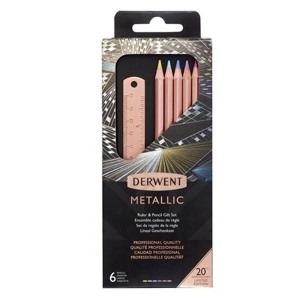 Metallic Copper Ruler Set 6